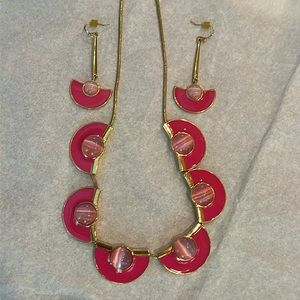 NWOT Kate Spade Taking Shapes Collar Necklace & Earrings Set